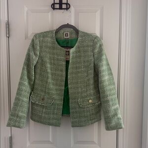 Anne Klein Green Tweed Blazer